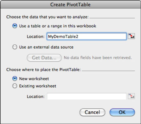 pivot table video excel for mac 2017